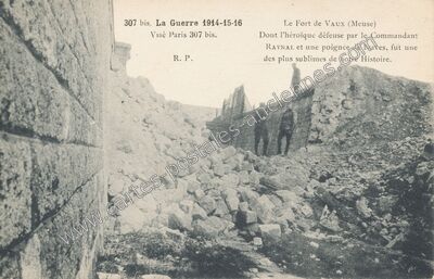 Carte postale ancienne Fort de Vaux — Vaux-devant-Damloup (Meuse)