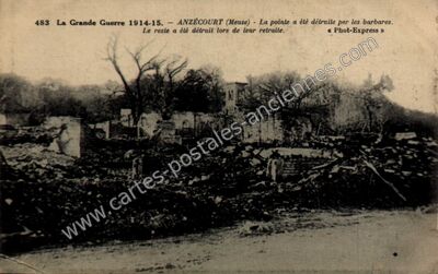 Carte postale ancienne Anzecourt — Noyers-Auzécourt (Meuse)