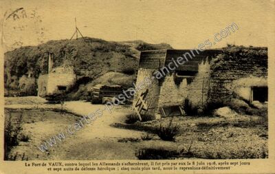 Carte postale ancienne Fort de Vaux — Vaux-devant-Damloup (Meuse)