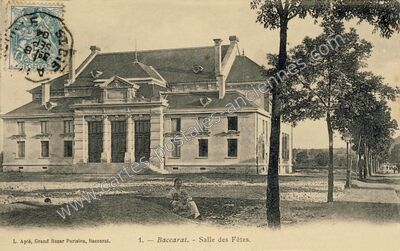 Carte postale ancienne Salle des Fêtes — Baccarat (Meurthe-et-Moselle)