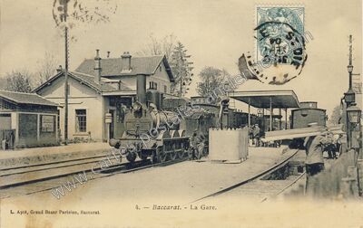 Carte postale ancienne La Gare — Baccarat (Meurthe-et-Moselle)
