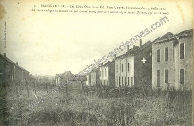 Carte postale ancienne Les Cités Ouvrières Ed. Fenal — Badonviller (Meurthe-et-Moselle)