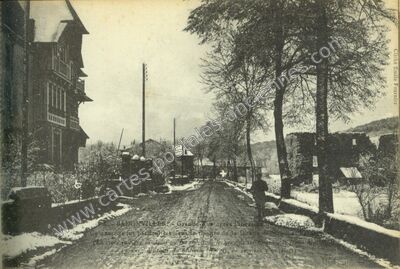 Carte postale ancienne Grande Rue après l'invasion — Badonviller (Meurthe-et-Moselle)