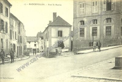 Carte postale ancienne Rue St Martin — Badonviller (Meurthe-et-Moselle)