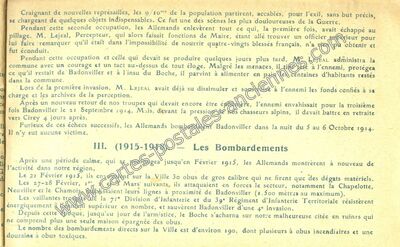 Carte postale ancienne Les Bombardements — Badonviller (Meurthe-et-Moselle)