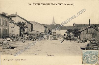 Carte postale ancienne Environs de Blâmont — Barbas (Meurthe-et-Moselle)