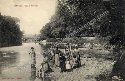 Carte postale ancienne Sur la Moselle — Bayon (Meurthe-et-Moselle)