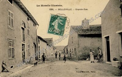 Carte postale ancienne La Moselle Illustrée. - Grande-Rue — Belleville (Meurthe-et-Moselle)