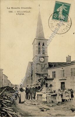 Carte postale ancienne L'Église — Belleville (Meurthe-et-Moselle)
