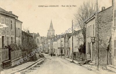 Carte postale ancienne Rue de la Paix — Cirey-sur-Vezouze (Meurthe-et-Moselle)