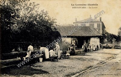 Carte postale ancienne Le Lavoir — Dieulouard (Meurthe-et-Moselle)