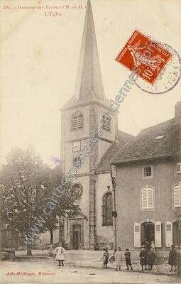 Carte postale ancienne L'Église — Domèvre-sur-Vezouze (Meurthe-et-Moselle)