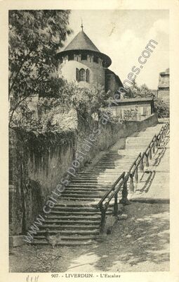 Carte postale ancienne L'Escalier — Liverdun (Meurthe-et-Moselle)