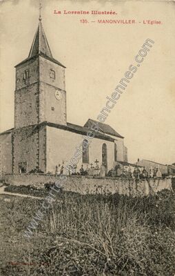 Carte postale ancienne L'Eglise — Manonviller (Meurthe-et-Moselle)
