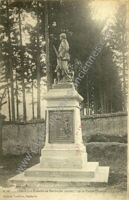 Carte postale ancienne Monument élevé aux Enfants de Marbache morts pour la Patrie — Marbache (Meurthe-et-Moselle)