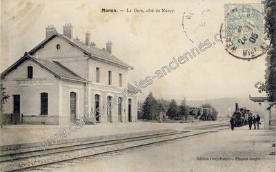 Carte postale ancienne La Gare, côté de Nancy — Maron (Meurthe-et-Moselle)