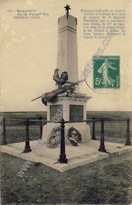 Carte postale ancienne Souvenir de la Frontière — Mars-la-Tour (Meurthe-et-Moselle)