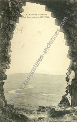 Carte postale ancienne La Vallée de la Moselle, Vue d'une ruine — Mousson (Meurthe-et-Moselle)