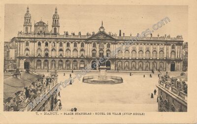 Carte postale ancienne Place Stanislas - Hôtel de Ville (XVIIIe siècle) — Nancy (Meurthe-et-Moselle)