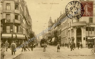 Carte postale ancienne Point-Central — Nancy (Meurthe-et-Moselle)