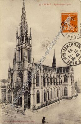 Carte postale ancienne Eglise Saint Epvre — Nancy (Meurthe-et-Moselle)