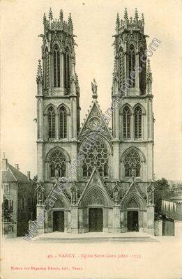 Carte postale ancienne Eglise Saint-Léon — Nancy (Meurthe-et-Moselle)