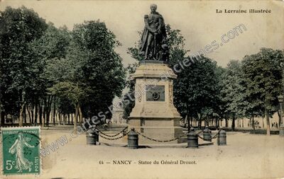 Carte postale ancienne Statue du Général Drouot — Nancy (Meurthe-et-Moselle)