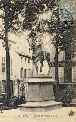 Carte postale ancienne Statue de Jeanne d'Arc — Nancy (Meurthe-et-Moselle)