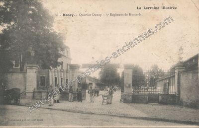 Carte postale ancienne Quartier Donop - 5e Régiment de Hussards — Nancy (Meurthe-et-Moselle)