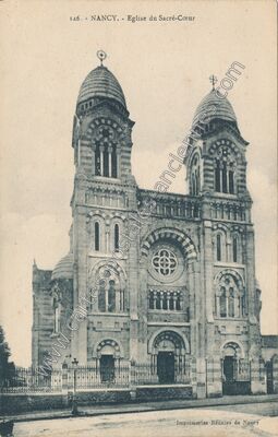 Carte postale ancienne Eglise du Sacré-Cœur — Nancy (Meurthe-et-Moselle)