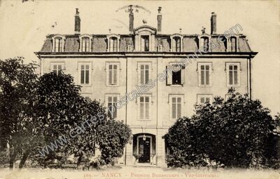 Carte postale ancienne Pension Bonsecours - Vue intérieure — Nancy (Meurthe-et-Moselle)
