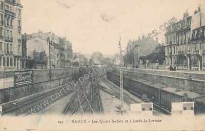 Carte postale ancienne Les Quais Iaabey et Claude-le-Lorrain — Nancy (Meurthe-et-Moselle)