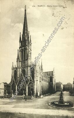 Carte postale ancienne Eglise Saint Epvre — Nancy (Meurthe-et-Moselle)