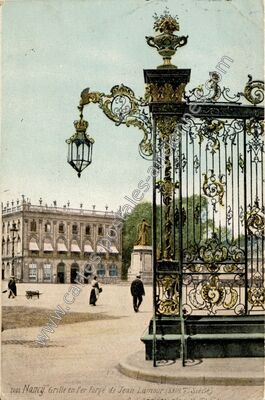 Carte postale ancienne Grille en Fer forgé de Jean Lamour — Nancy (Meurthe-et-Moselle)