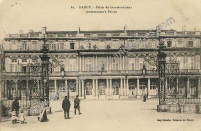 Carte postale ancienne Palais du Gouvernement — Nancy (Meurthe-et-Moselle)
