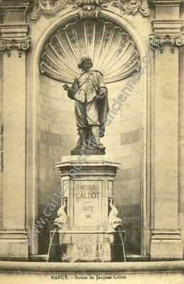 Carte postale ancienne Statue de Jacques Callot — Nancy (Meurthe-et-Moselle)