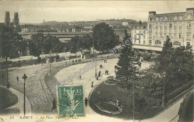 Carte postale ancienne La Place Thiers — Nancy (Meurthe-et-Moselle)