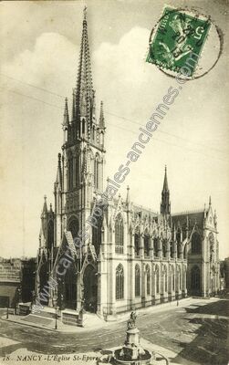 Carte postale ancienne L'Église St-Epure — Nancy (Meurthe-et-Moselle)