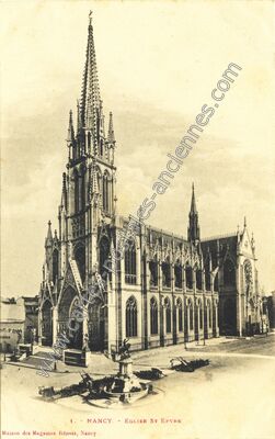 Carte postale ancienne Eglise St Evre — Nancy (Meurthe-et-Moselle)