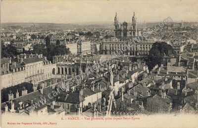 Carte postale ancienne Vue générale, prise depuis Saint-Epvre — Nancy (Meurthe-et-Moselle)