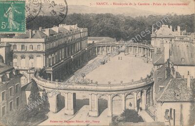 Carte postale ancienne Hémicycle de la Carrière - Palais du Gouvernement — Nancy (Meurthe-et-Moselle)