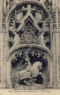 Carte postale ancienne La Lorraine Illustrée. Palais Ducal. Détails de la Porterie — Nancy (Meurthe-et-Moselle)