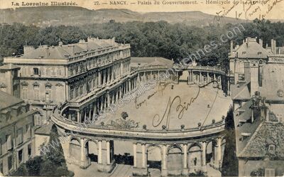 Carte postale ancienne Palais du Gouvernement. - Hémicycle de la — Nancy (Meurthe-et-Moselle)