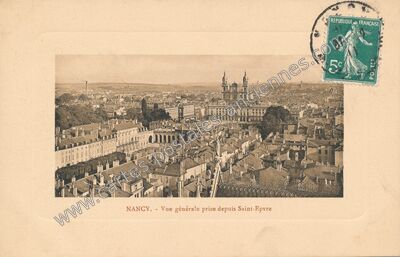 Carte postale ancienne Vue générale prise depuis Saint-Epvre — Nancy (Meurthe-et-Moselle)