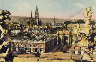 Carte postale ancienne La Place Stanislas. Vue de l'Hôtel-de-Ville — Nancy (Meurthe-et-Moselle)