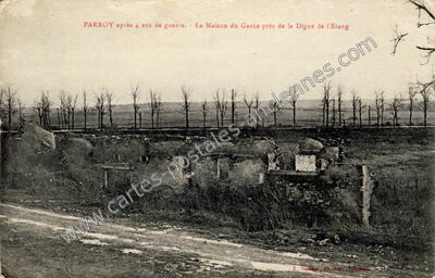 Carte postale ancienne La Maison du Garde près de la Digue de l'Etang — Parroy (Meurthe-et-Moselle)