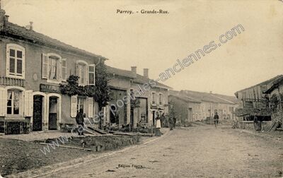 Carte postale ancienne Grande-Rue — Parroy (Meurthe-et-Moselle)