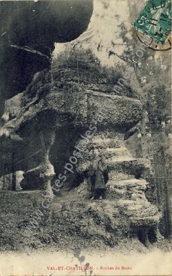 Carte postale ancienne Roches du Bajeu — Val-et-Châtillon (Meurthe-et-Moselle)