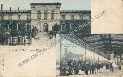 Carte postale ancienne La gare d'Avricourt-Allemand — Avricourt (Meurthe-et-Moselle)