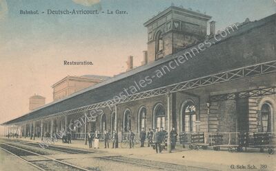 Carte postale ancienne La Gare — Avricourt (Meurthe-et-Moselle)